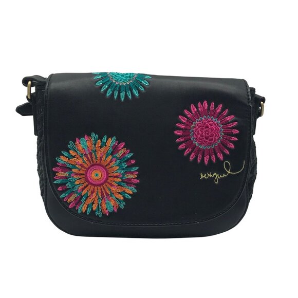 Desigual Handbags - Desigual Black Faux Leather Varsovia Far West Crossbody Bag